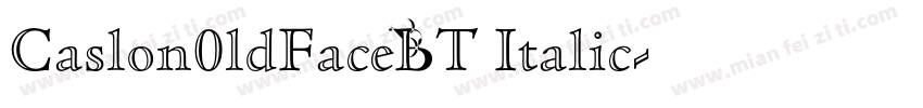 Caslon0ldFaceBT Italic字体转换